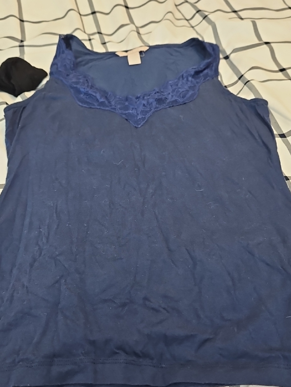 Banana Republic Navy Lace-Trim Camisole